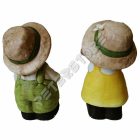 Kerámia Kislány Kisfiú     Méret: 7 cm széles, 13 cm magas, 6,5 cm mély