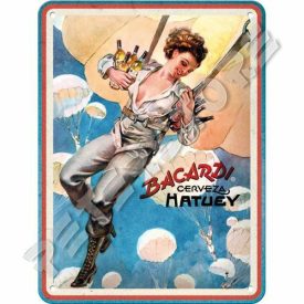 Retró Fém Tábla - Bacardi Dombornyomott Méretek: 15 x 20 cm