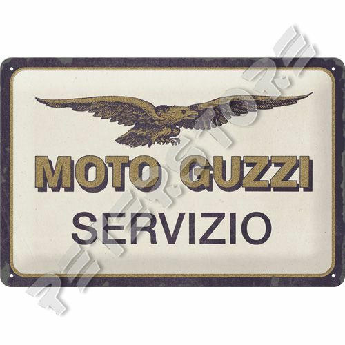 Retró Fém Tábla - Moto Guzzi Dombornyomott Méretek: 20 x 30 cm
