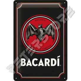 Retró Fém Tábla - Bacardi Dombornyomott Méretek: 20 x 30 cm