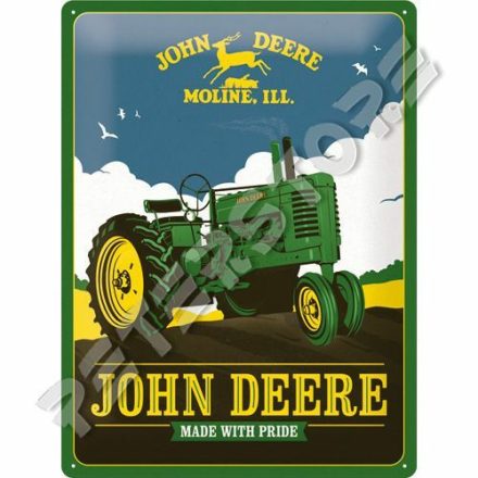 Retró Fém Tábla - John Deere Reklámtábla Dombornyomott Méretek: 30 x 40 cm