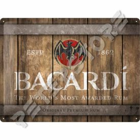 Retró Fém Tábla - Bacardi Dombornyomott Méretek: 30 x 40 cm