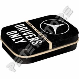   Retró Cukorkás Fémdoboz - Mercedes-Benz Drivers Only Dombornyomott