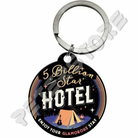 Retró Fém Kulcstartó - 5 milliárd csillagos Hotel