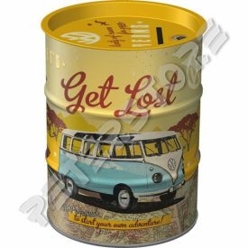 Retró Fém Persely - Olajos hordó - Volkswagen VW T1 Busz