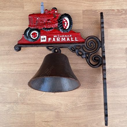 Öntöttvas Rusztikus Kolomp Csengő Farmall Traktor