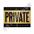 Fém Hűtőmágnes - Private - Privát