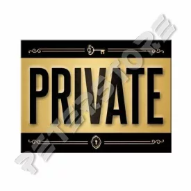 Fém Hűtőmágnes - Private - Privát