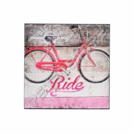 Fa falikép - Bicycle - Bicikli - Kerékpár  Méret: 25 x 25 cm