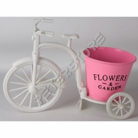 Tricikli Virágtartó, Kaspó - Pink
