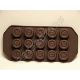 Szilikon Bonbon, Jégkocka forma Számok Barna