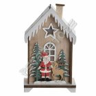 Karácsonyi dísz - Fa házikó ledes