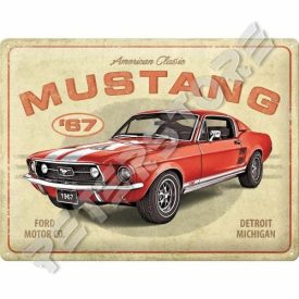 Retró Fém Tábla - Ford Mustang Dombornyomott