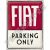 Retró Fém Tábla - Fiat Parkoló Dombornyomott
