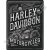 Retró Fém Tábla - Harley-Davidson Motor Logó Reklámtábla Dombornyomott Méretek: 30 x 40 cm
