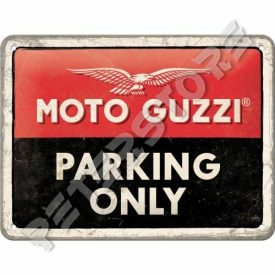 Retró Fém Tábla - Moto Guzzi Parkoló Dombornyomott