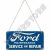 Retró Fém Tábla - Ford Service & Repair, szerviz, Javítás Dombornyomott Méretek: 10 x 20 cm