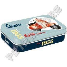 Retró Cukorkás Fémdoboz XL - Vespa Dombornyomott
