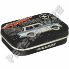 Retró Cukorkás Fémdoboz - Trabant Dombornyomott