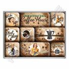 Hűtőmágnes szett - Coffee, Kávé