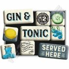Hűtőmágnes szett - Gin Tonic