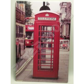 Retró Fém Tábla - London, Telefonfülke
