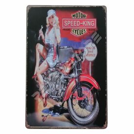 Retró Fém Tábla - Chopper, Motor