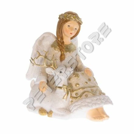 Karácsonyi dísz - Angyal Szarvassal