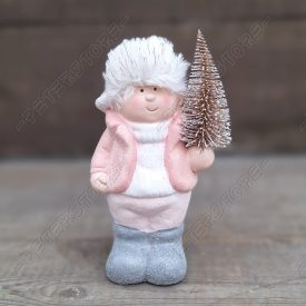 Karácsonyi dísz - Kisfiú fenyőfával