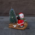 Hóember fenyőfával Ledes