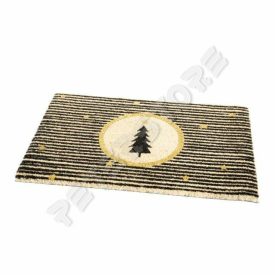 Kókusz Lábtörlő - Fenyőfa csillagokkal (Arany színű)