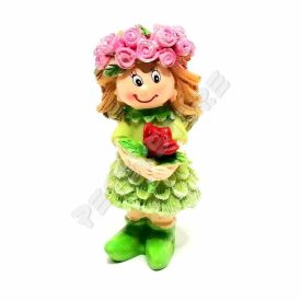 Kislány Virággal Figura
