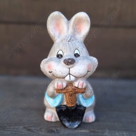 Kerámia Nyúl, Nyuszi Figura    Méret: 11 cm széles, 10 cm magas, 7 cm mély