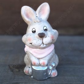 Kerámia Nyúl, Nyuszi Figura    Méret: 11 cm széles, 10 cm magas, 7 cm mély