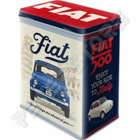Retró Fémdoboz - Fiat 500 Dombornyomott