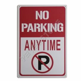 Retró Fém Tábla - No Parking, Parkolni Tilos!