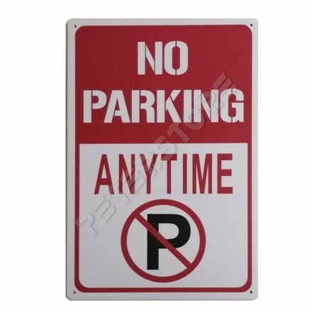Retró Fém Tábla - No Parking, Parkolni Tilos!