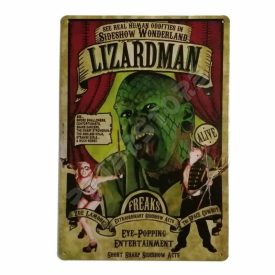 Retró Fém Tábla - Gyíkember