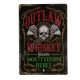 Retró Fém Tábla - Outlaw Whiskey