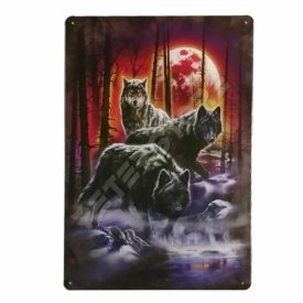 Retró Fém Tábla - Farkasok