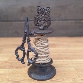 Öntöttvas Spárga, Madzag tartó - Bagoly Ollóval