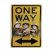 Retró Fém Tábla - One Way Dombornyomott