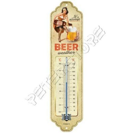 Retró Fém Hőmérő - Bier, Sör
