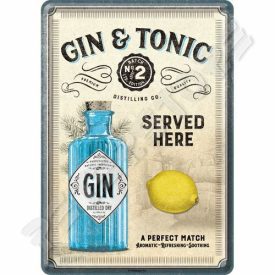 Retró Fém Képeslap - Gin Tonic