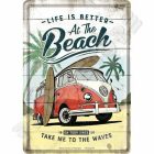 Retró Fém Képeslap - Volkswagen VW T1 Busz