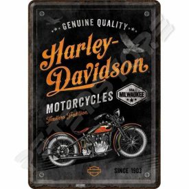 Retró Fém Képeslap - Harley-Davidson Motor