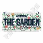 Retró Fém Tábla - A kertben vagyunk  Dombornyomott