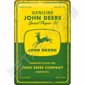 Retró Fém Tábla - John Deere Dombornyomott Méretek: 20 x 30 cm