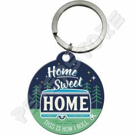 Retró Fém Kulcstartó - Otthon Édes Otthon