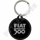 Retró Fém Kulcstartó - Fiat 500